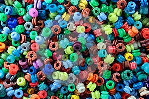 Abstract colorful background. Medley of many round soft gel beads