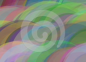 Abstract colorful background from multicolor curves with lots of rainbows