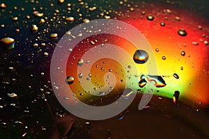 Abstract colorful background. Oil and watter.