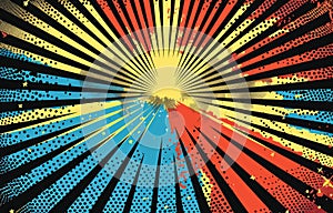 Explosive Halftone Burst