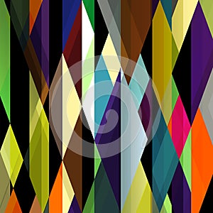 Abstract colorful background, retro style, with triangles, rhombus, vertical