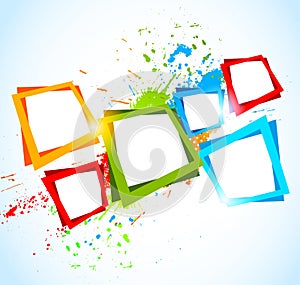 Abstract colorful background with squares