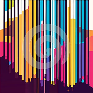 abstract colorful background with stripes and lines. vector illustration for design AI Generated