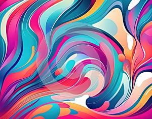 abstract colorful background texture, waves pattern AI generated
