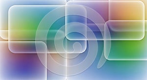 Abstract Gradient Background with Overlapping Translucent Shapes