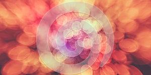 Abstract Colorful Background With Warm Colors. Bokeh Lights Out