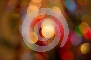 Abstract Colorful Background With Warm Colors. Bokeh Lights Out