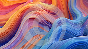 abstract colorful background with waves, Vibrant color interplay of colors, AI generated