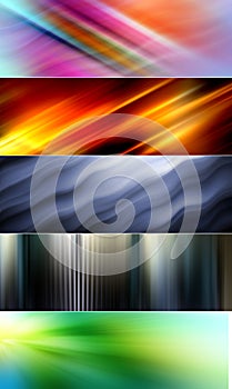 5 abstract colorful backgrounds suitable for website headers and banners photo