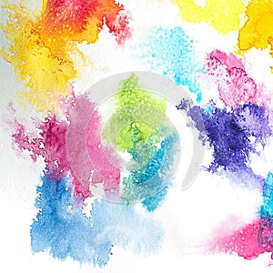 abstract colorful backround. Bright watercolor splash on white