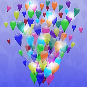 Abstract colorful balloons celebration background. Great for Christmas, birthdays or other celebrations.