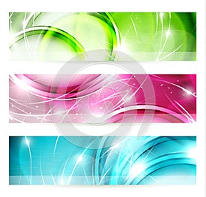 Abstract colorful banners set