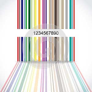 Abstract colorful barcode