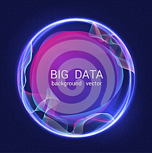 Abstract colorful big data. Fluid gradients banner design.vector