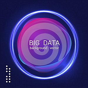 Abstract colorful big data. Fluid gradients banner design.vector