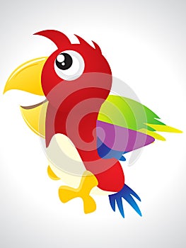 Abstract colorful bird icon photo