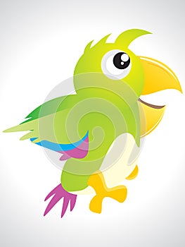 Abstract colorful bird icon photo