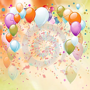 Abstract colorful birthday background photo