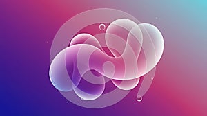 Abstract Colorful Blob Shape with Soft Gradient on Blurred Background