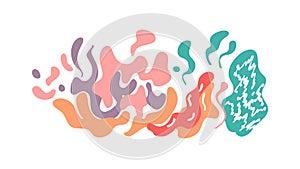 Abstract Colorful Blobs Organic Shape Design, vector design Generative AI
