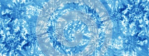 Abstract colorful blue white art design batik spiral swirl shibori technology tie dye pattern template fabric textile texture