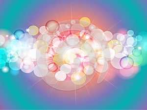 Abstract Colorful Blur Bokeh background Design