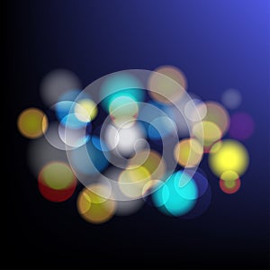 Abstract colorful bokeh background. Vector illustration