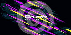 Abstract Colorful Brush Background with Sporty Style. Grunge Sport Background