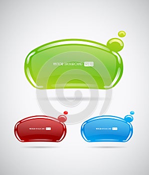 Abstract colorful bubble badges