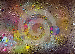 Abstract colorful bubbles. Freeze motion of color dust particles splash. Background image