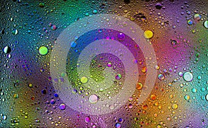 Abstract colorful bubbles. Freeze motion of color dust particles splash. Background image