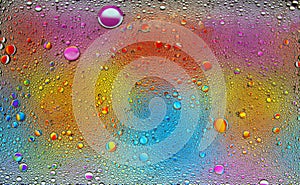 Abstract colorful bubbles. Freeze motion of color dust particles splash. Background image