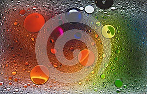 Abstract colorful bubbles. Freeze motion of color dust particles splash. Background image