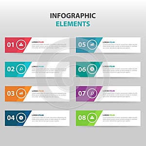 Abstract colorful circle 4 step business Infographics elements, presentation template flat design vector illustration