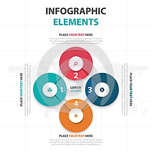 Abstract colorful circle business Infographics elements, present