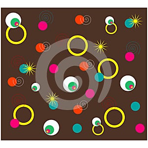 Abstract colorful circle wallpaper background design. Creative shape patterns