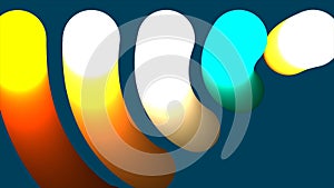 Abstract colorful circles background. 3d rendering animation backdrop. Seamless loop. Animation of colored balls with a