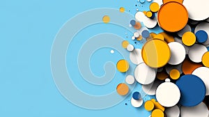 Abstract Colorful Circles Background Abstract vibrant playful dynamic and modern design with overlapping circles in blue
