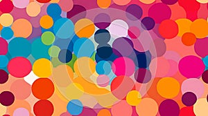 Abstract Colorful Circles Pattern Background