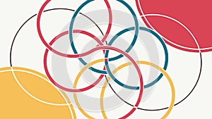Abstract colorful circles pattern, dynamic background design vector design Generative AI