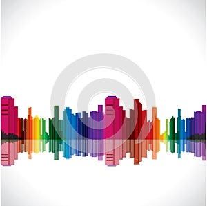 Abstract colorful city