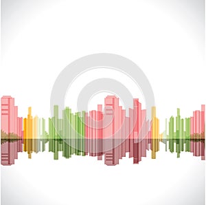 Abstract colorful city