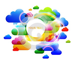 Abstract colorful clouds backgrounds