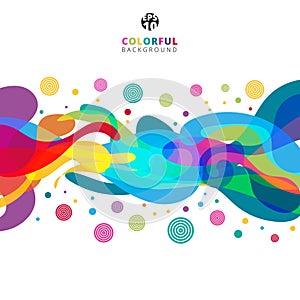 Abstract colorful color splash on white background with copy spa photo