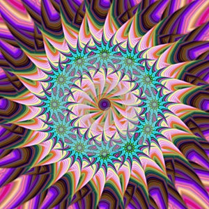 Abstract colorful fractal flower star background