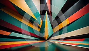 Abstract Colorful Corridor Design