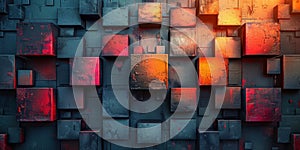 Abstract Colorful Cube Pattern. created by generative artificial intelligence