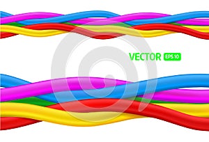 Abstract colorful curly wires