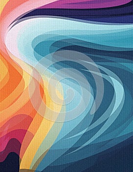 Abstract colorful 3d wave background with ltexture effect on it