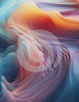 Abstract colorful 3d wave background with ltexture effect on it